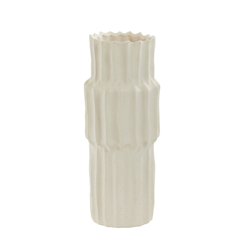 VASE NGBO RIBBED CERAMICS CREAM 36 VASE NGBO RIBBED CERAMICS CREAM 36